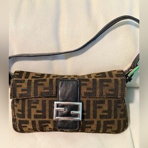 Designer Brown and Black Shoulder Bag